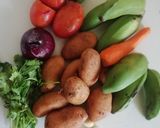 A picture of step 1 of Traditional matoke#4weekchallenge.
