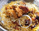 A picture of step 19 of Chicken 65 biryani 😋😍.