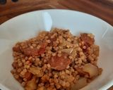 Lecsós tarhonya debrecenivel recept fázis 5 fotója