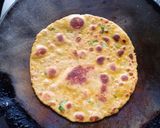 A picture of step 3 of Besan Masala Roti.
