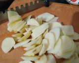 A picture of step 1 of Batata kacharya.