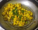 A picture of step 6 of Bajra Methi Thepla with Potato bhaji.