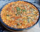 A picture of step 4 of Bread egg pizza.