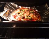 A picture of step 3 of Healthy (vaguely) pizza!.