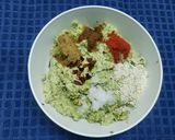 A picture of step 1 of Protein Rich Cheesy Falafel with Tzatziki Dip.