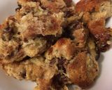 A picture of step 3 of Eggnog bread pudding.
