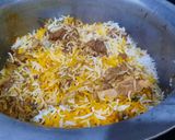 A picture of step 9 of Hyderabadi Biryani.