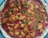 Gambar langkah 8 resipi Chicken chese pizza.