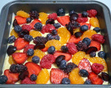 Foto langkah ke 6 dari resep Fruits Pastry Cake with Creamy Vanilla Sauce.