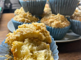 Muffins de manzana con crumble