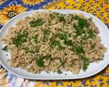 A picture of step 9 of Brown Rice with Vegetable Broth and Parsley.