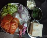 A picture of step 1 of Vegetable Sandwich.