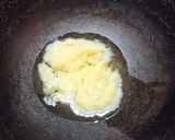 A picture of step 1 of Wheat flour jaggery halwa.