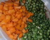 A picture of step 1 of Cous cous with liver sauce.