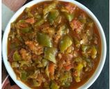 A picture of step 5 of Capsicum onion sabji.