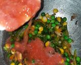 A picture of step 3 of Chifferi -continental dinner in my Desi videsi mix style.