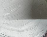 A picture of step 6 of Kesar pista ice cream cake.