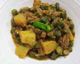 A picture of step 9 of Bhindi Aloo.