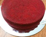 Foto langkah ke 5 dari resep Red Velvet kukus tanpa buah bit.
