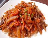 Foto del paso 7 de la receta: Berenjenas🍆 en salsa roja🍅 picante🌶 con arroz blanco🍚