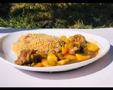 A picture of step 4 of Sudanese rice and potato goulash.