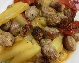 Foto del paso 4 de la receta Patatas al horno con butifarras y cerveza