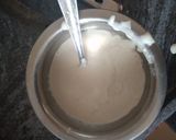 A picture of step 2 of Appam with vegetable stew.