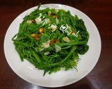 Hình bước làm 5 của món Ngọn su su xào tỏi