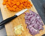A picture of step 1 of Beef Bourguignon.