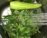 Hình bước làm 1 của món Canh mướp rau đay nấu mọc