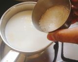 A picture of step 2 of Paneer kheer.