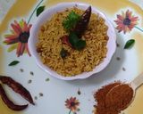 A picture of step 10 of Tamarind rice/ puliyogare.