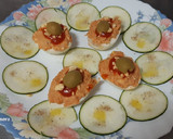 Foto del paso 6 de la receta: Huevos rellenos de atún, con carpaccio de calabacín