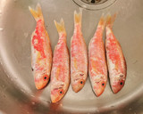 Foto del paso 1 de la receta: Filetes de Salmonetes fritos con Alubias blancas y Tocino ibérico