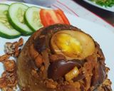 Foto langkah ke 4 dari resep Nasi Tim Ayam Jamur.