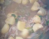 A picture of step 5 of Yakhni plaow.