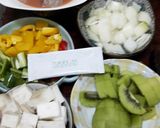 奇異果山藥炒蝦仁拌普力活大餐(會員呂宛如小姐 提供)的食譜步驟1照片