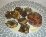 Foto del paso 8 de la receta: Hamburguesa de ternera y alcachofas a la plancha