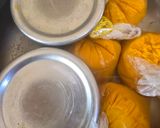 A picture of step 4 of Okpa & Egg (Bambara Nut Pudding): Nigeria's Original Street Food Wrap.