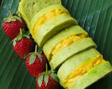 Foto langkah ke 10 dari resep Roti Kukus Pontianak Pandan Selai Sarikaya (Mini size).