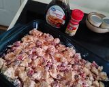A picture of step 4 of Cranberry-Lemon Cinnamon Roll Bake.