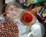 A picture of step 1 of Badam pakoda.