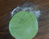 A picture of step 6 of Palak poori and Aloo Matar.