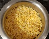 A picture of step 1 of Moong dal halwa.
