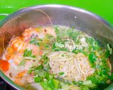 Hình bước làm 4 của món Canh chua tôm càng xanh hoa chuối