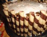 A picture of step 10 of Chocolate cake with Peach Mousse.