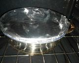 A picture of step 3 of Napolitano Flan with Cajeta.