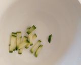 A picture of step 1 of Zucchini noodles.