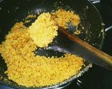 A picture of step 2 of Moong Dal Halwa.