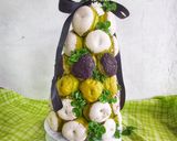 Foto langkah ke 8 dari resep Donut Matcha Tower.